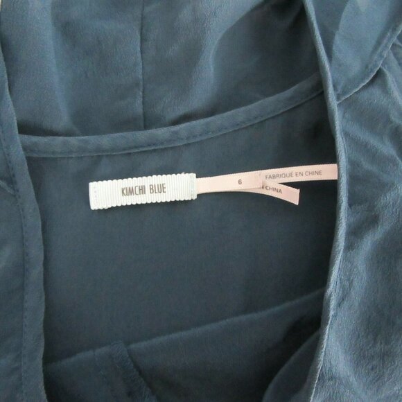 Kimchi Blue Teal Ruffle Silk Cutout Dress - Picture 7 of 10